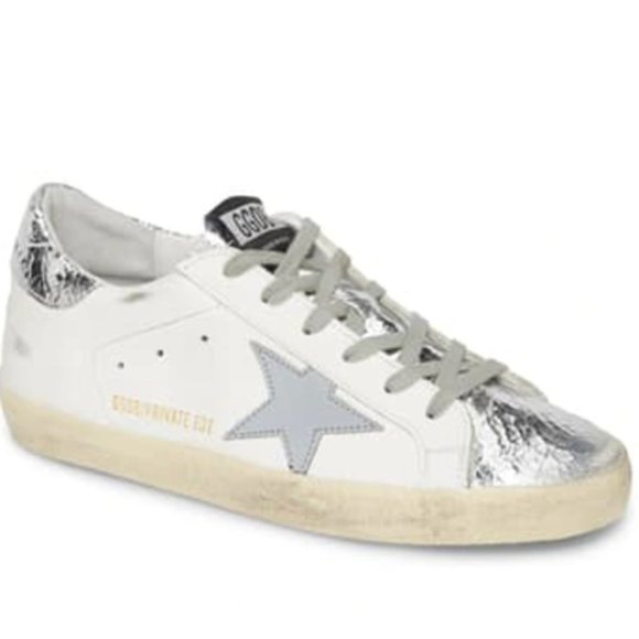 Golden Goose Shoes - Golden Goose Superstar Sneakers - Silver & White